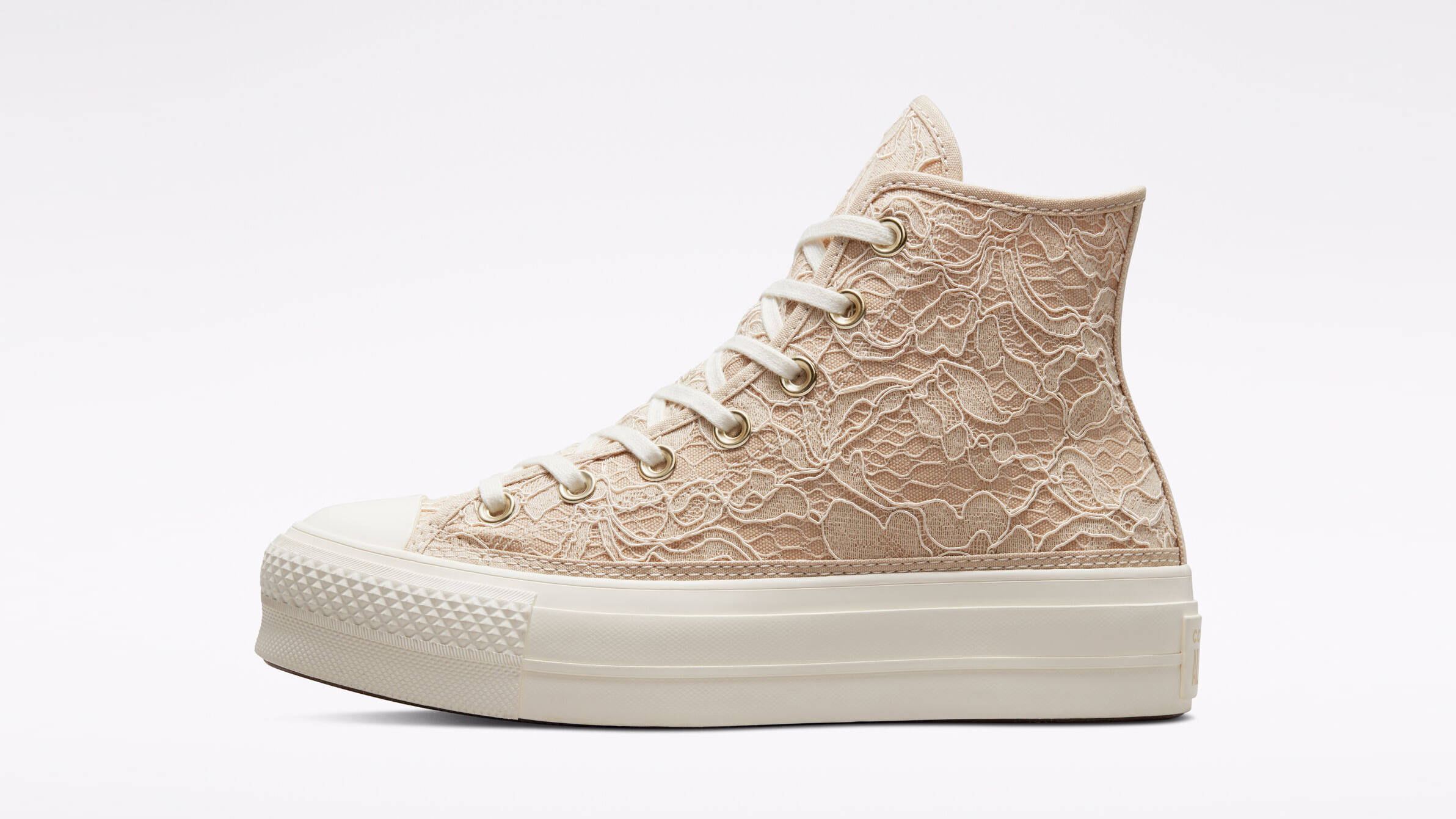 Converse Chuck Taylor Lace Platform High Farro Gold