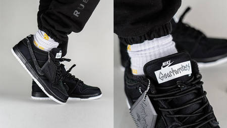 An On-Foot Look at the Gnarhunters x Nike SB Dunk Low "Black"