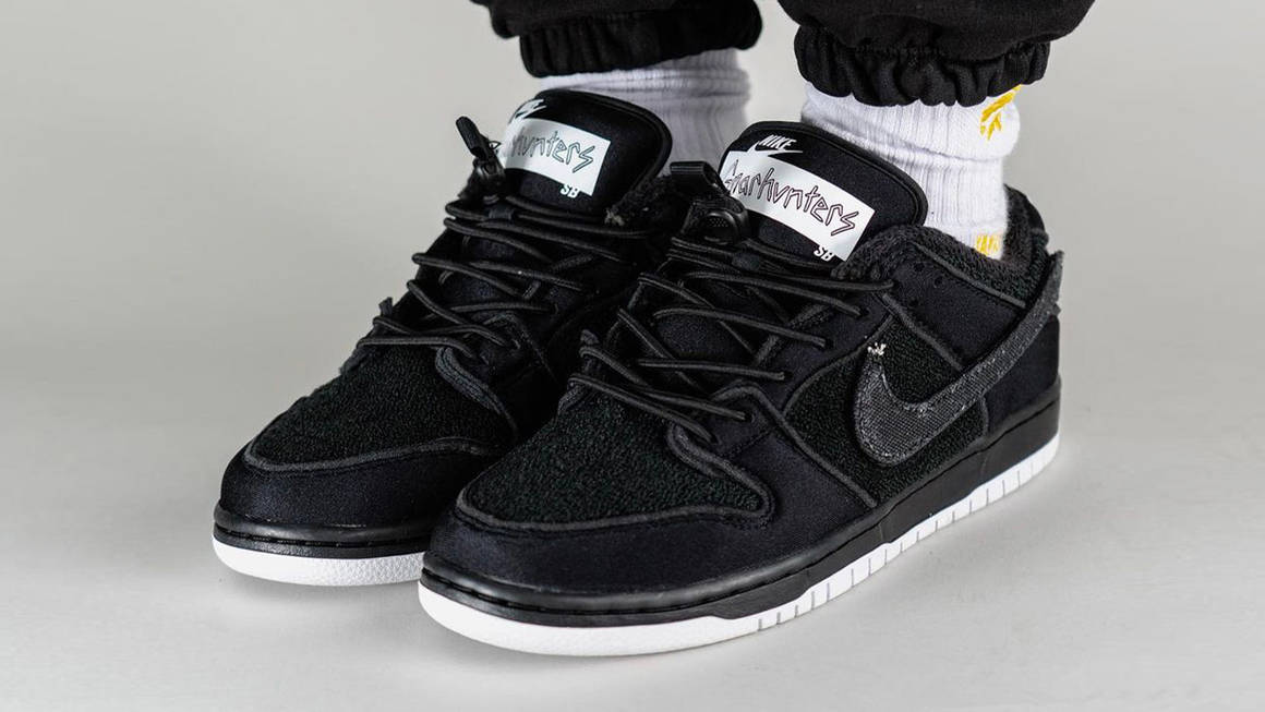 An On-Foot Look at the Gnarhunters x Nike SB Dunk Low "Black" | The Sole Supplier