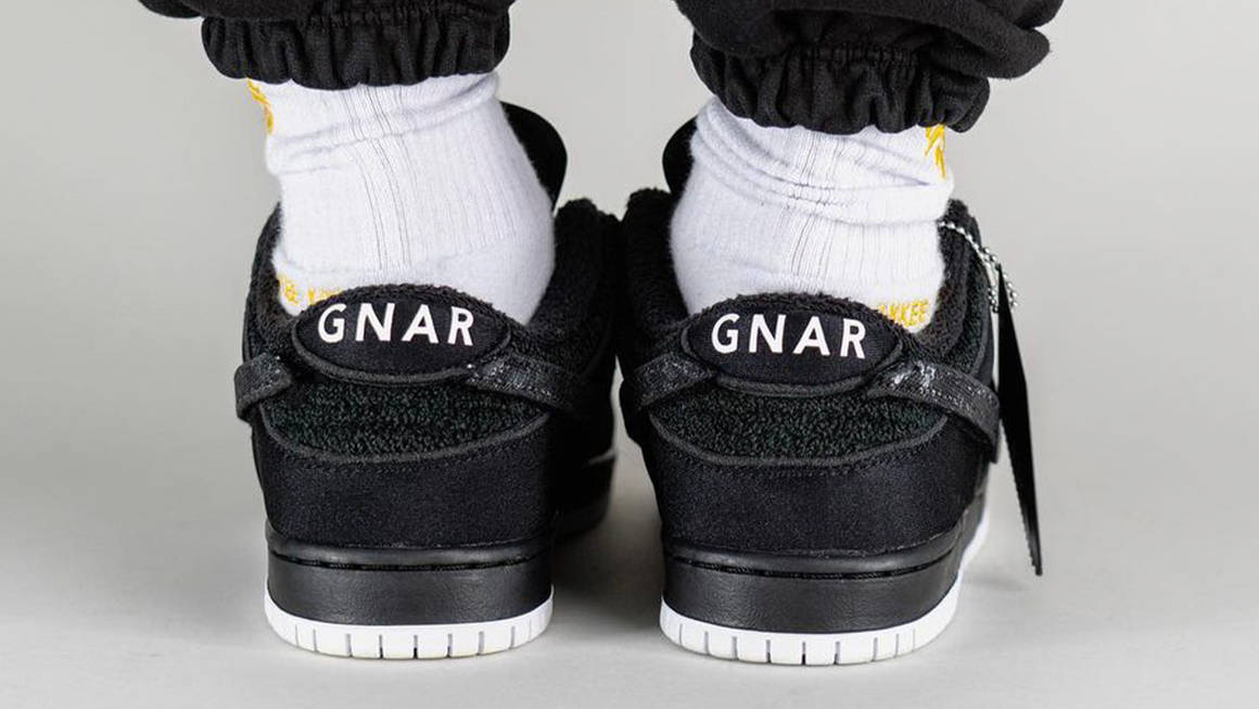 An On-Foot Look at the Gnarhunters x Nike SB Dunk Low "Black" | The