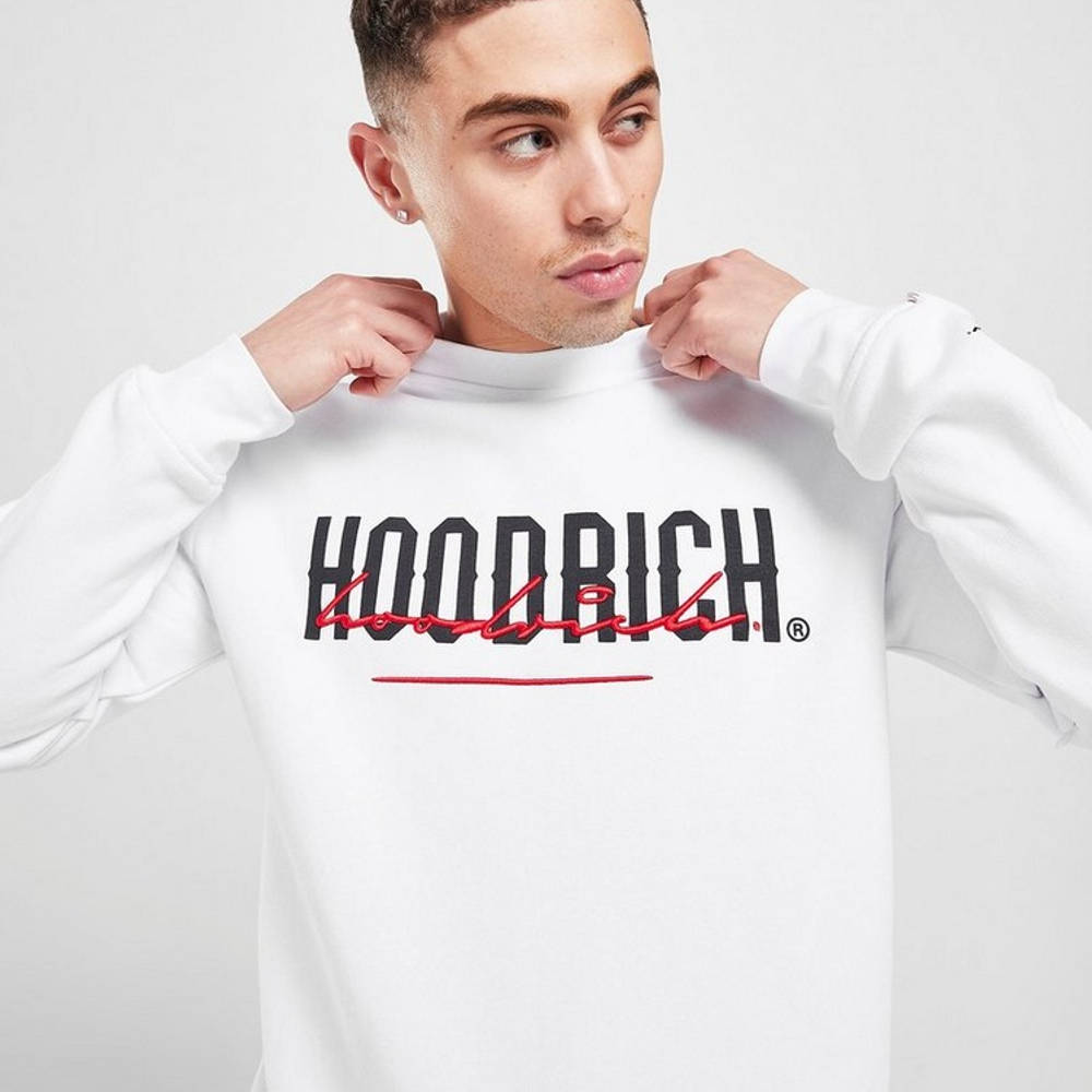 Hoodrich Blend Crew Sweatshirt - White | The Sole Supplier