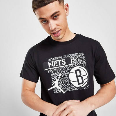 Jordan NBA Brooklyn Nets T-Shirt Black Detail