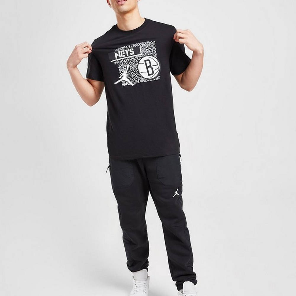 Jordan NBA Brooklyn Nets T-Shirt Black Full