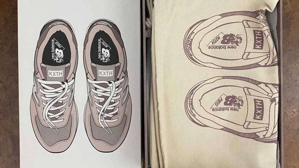 Image via aulakzzz KITH x New Balance 990v1 Dusty Rose