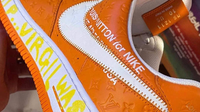Louis Vuitton x Off-White x Nike Air Force 1 Orange, Where To Buy