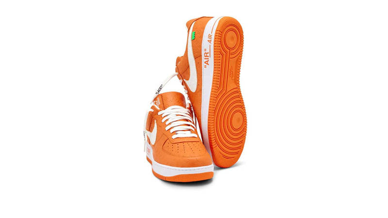 Louis Vuitton x Off-White x Nike Air Force 1 Orange front side
