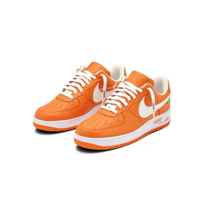 Louis Vuitton x Off-White x Nike Air Force 1 Orange | Where To Buy ...