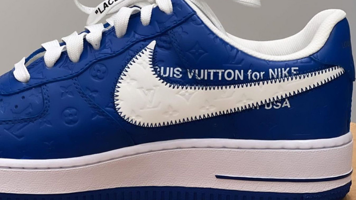 Nike Louis Vuitton Louis Vuitton X Nike Air Force 1 Blue  Size 8  Available For Immediate Sale At Sothebys