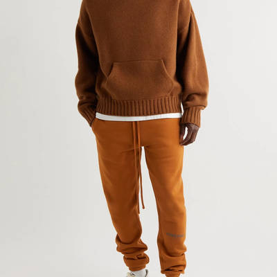 MR Porter x Fear of God Essentials Logo-Print Jersey Sweatpants Brown Full