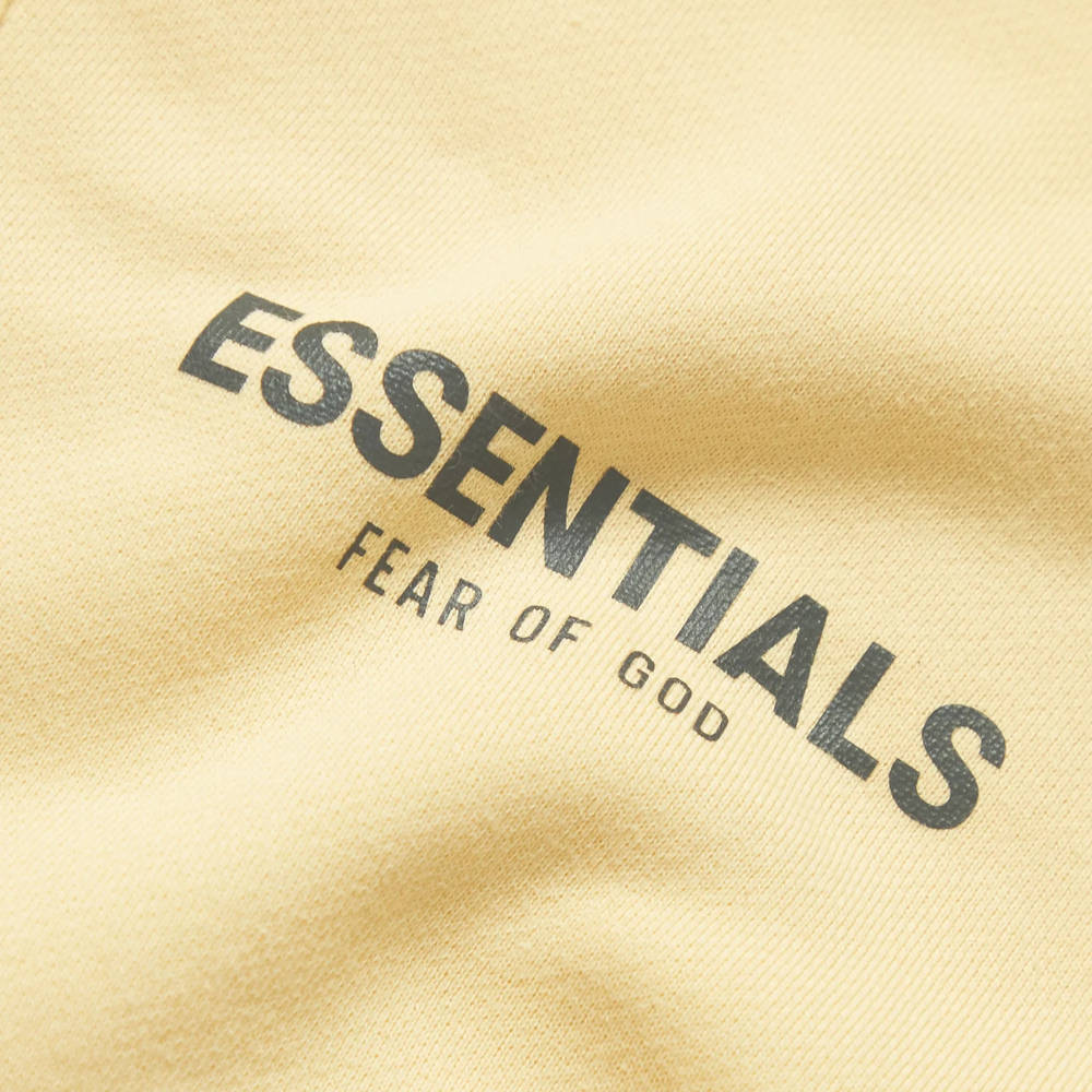 MR Porter x Fear of God Essentials Logo-Print Jersey Sweatpants Cream Detail 2