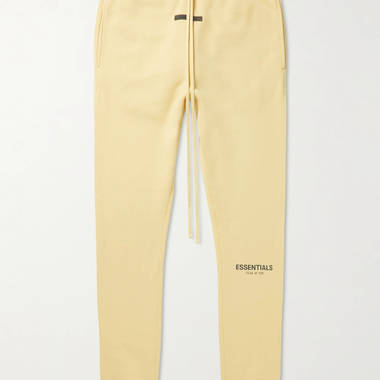 Straight-Leg Logo-Flocked Cotton-Blend Jersey Sweatpants