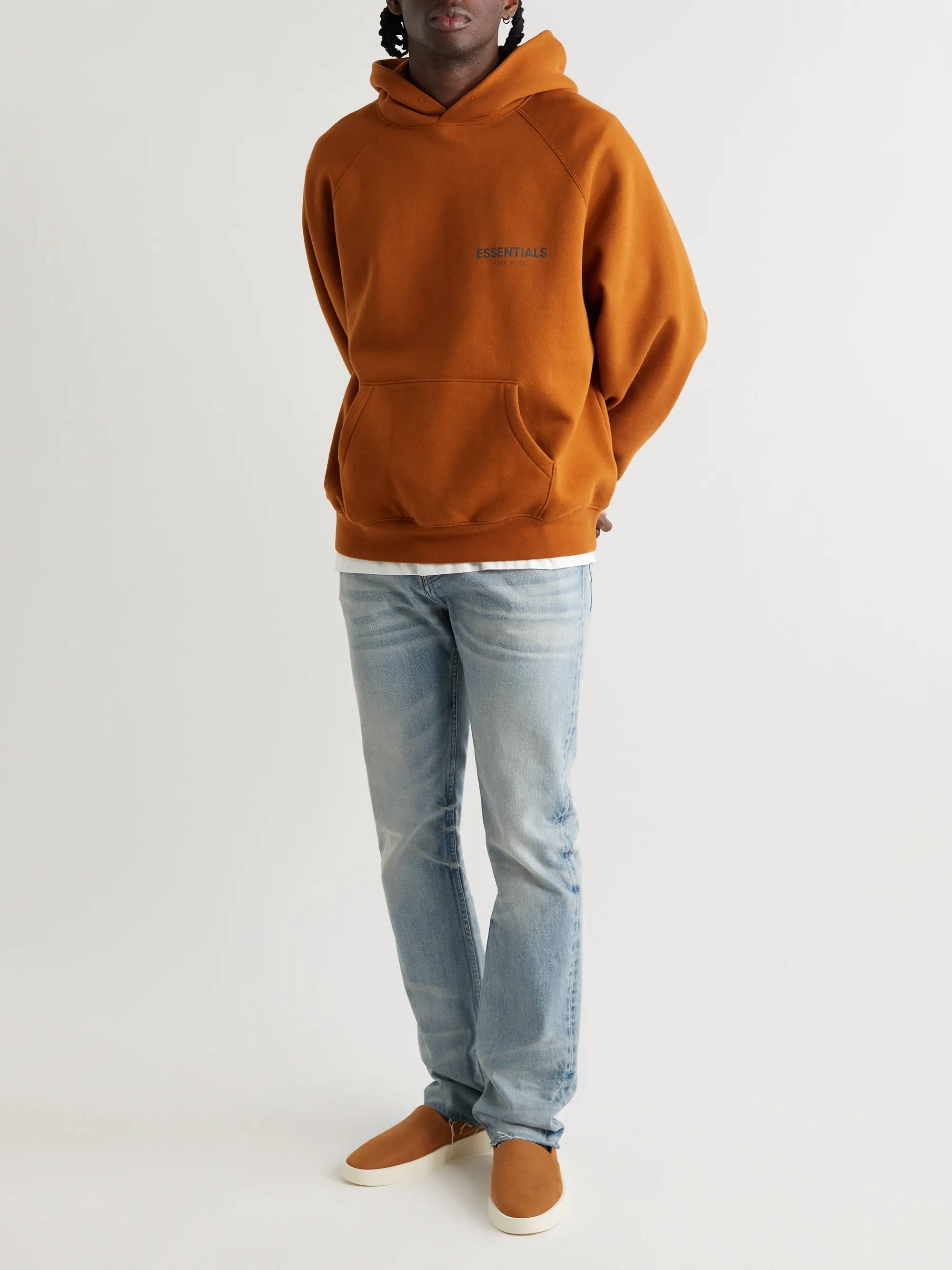 MR Porter x Fear of God Slim-Fit Distressed Jeans Blue Full