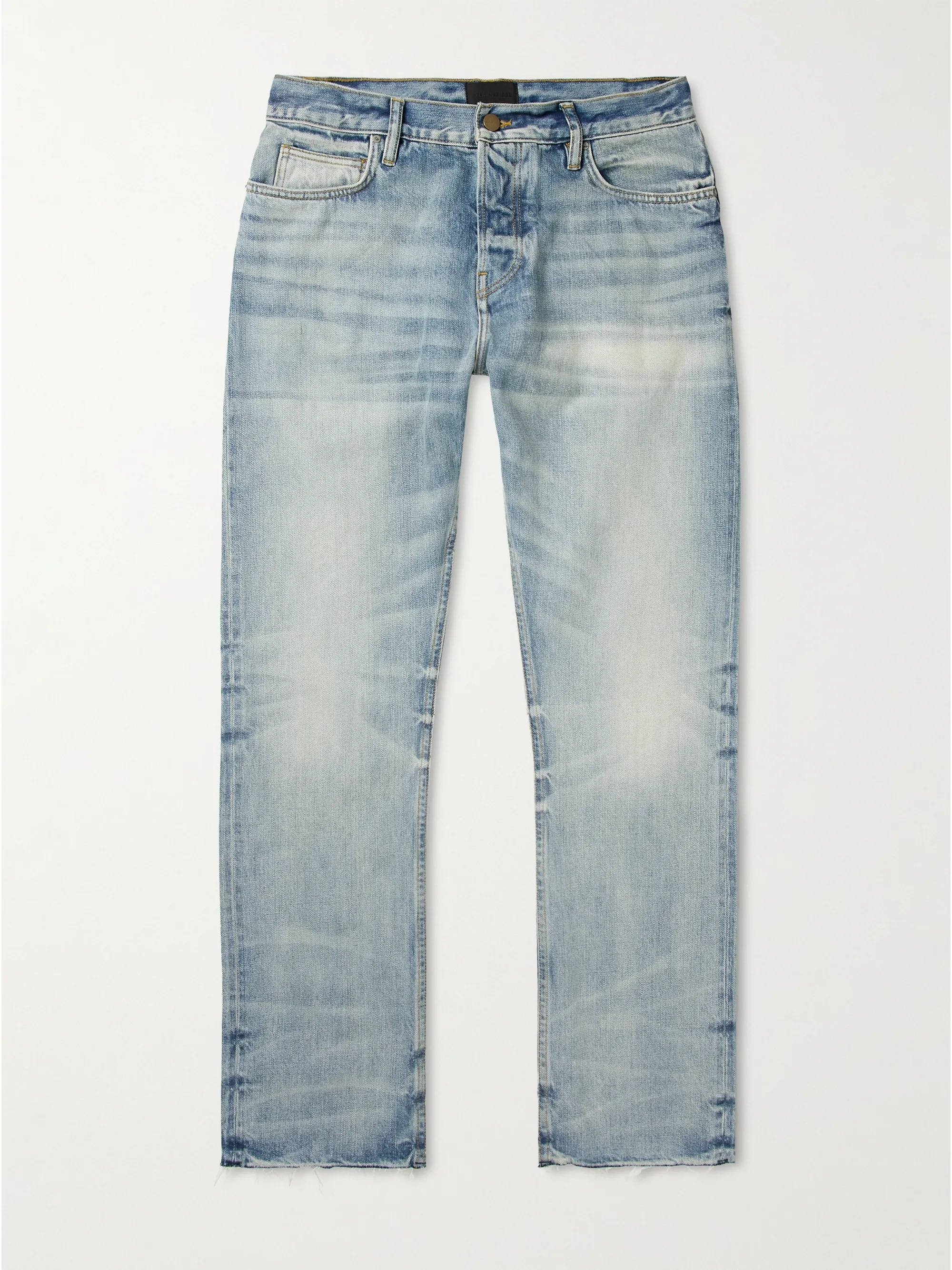 MR Porter x Fear of God Slim-Fit Distressed Jeans Blue