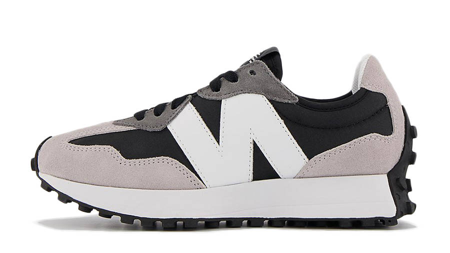 new balance 327 trainers in black and grey