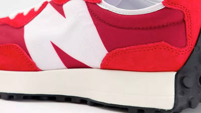 New Balance 327 Premium Red White Back Closeup
