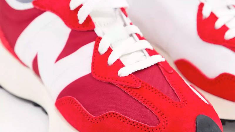 New Balance 327 Premium Red White Closeup