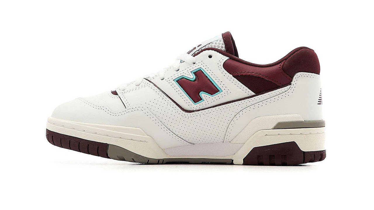 New Balance 550 Burgundy Blue Colourway
