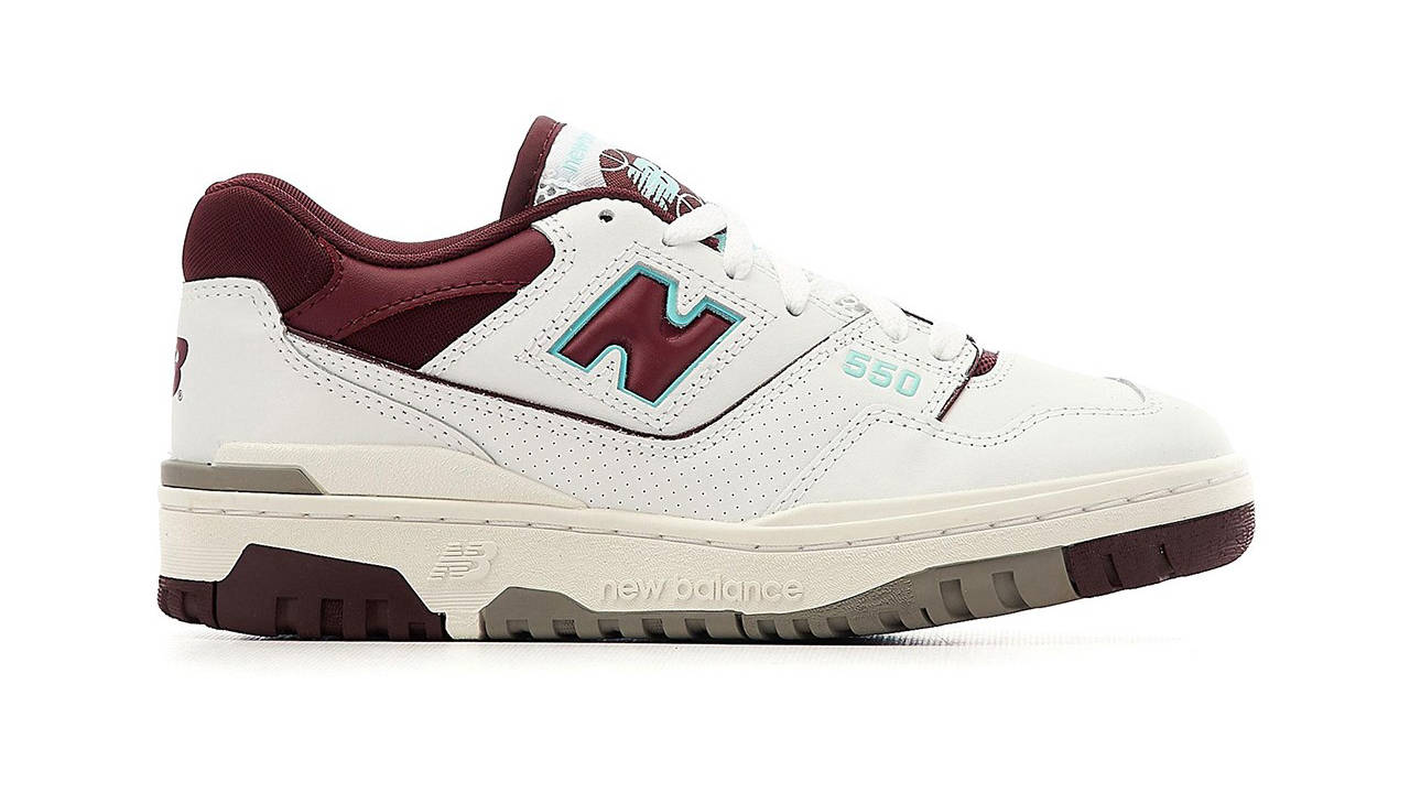 New Balance 550 Burgundy Blue Colourway