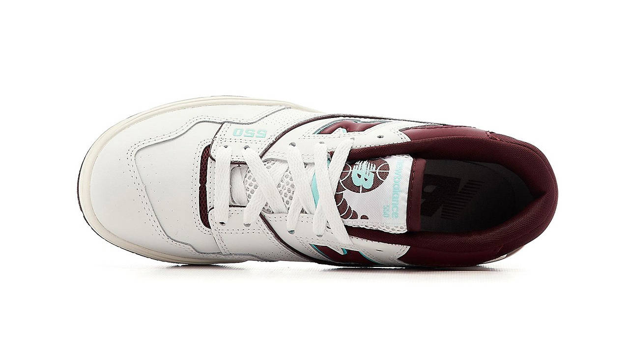 New Balance 550 Burgundy Blue Colourway