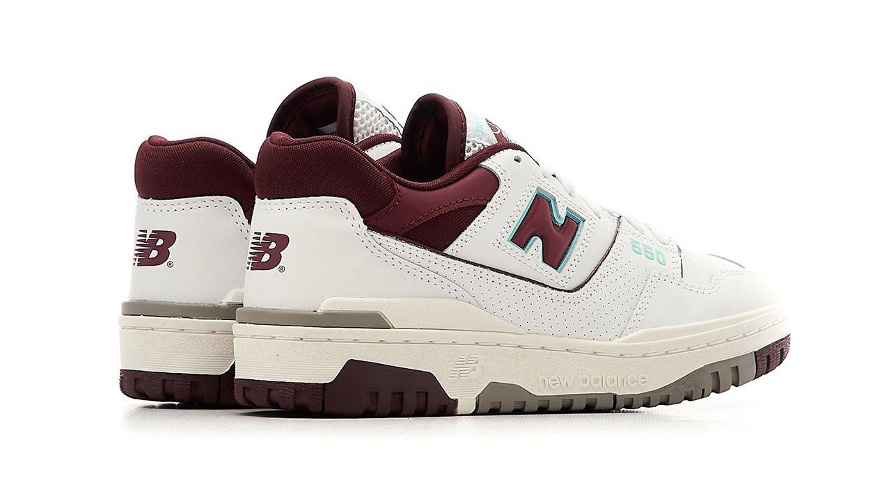 New Balance 550 Burgundy Blue Colourway
