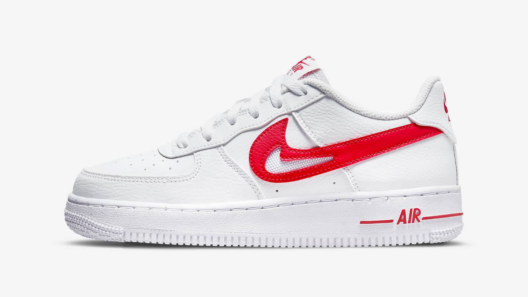 Nike Air Force 1 GS Cut-Out White Red
