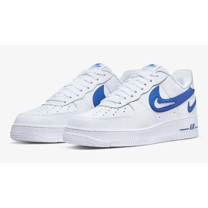 Nike Air Force 1 Low Cut-Out White Game Royal | Where To Buy | DR0143 ...