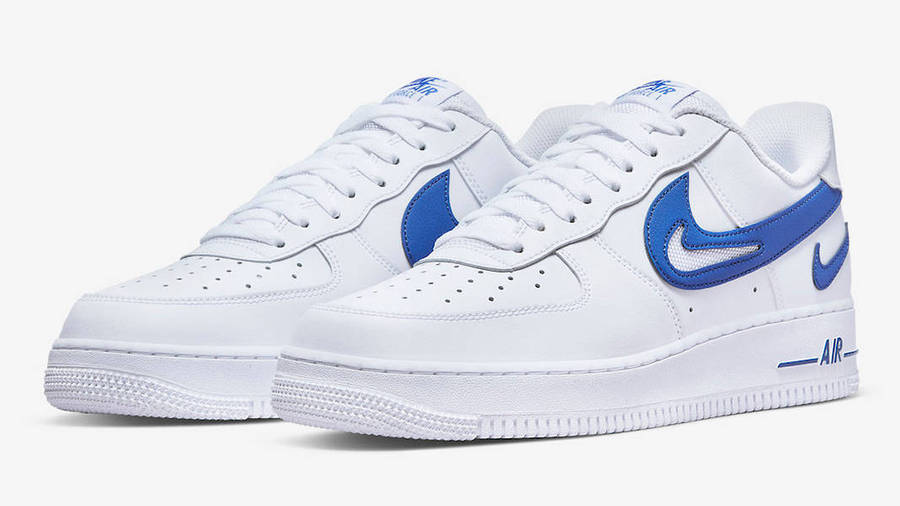 Nike Air Force 1 Low Cut-Out White Game Royal Front