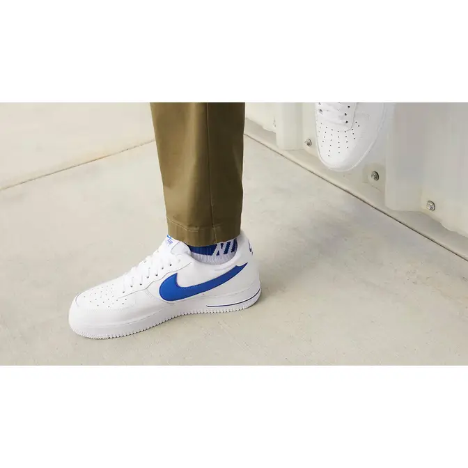 Nike Air Force 1 Low '07 FM Cut Out Swoosh White Game Royal Men's