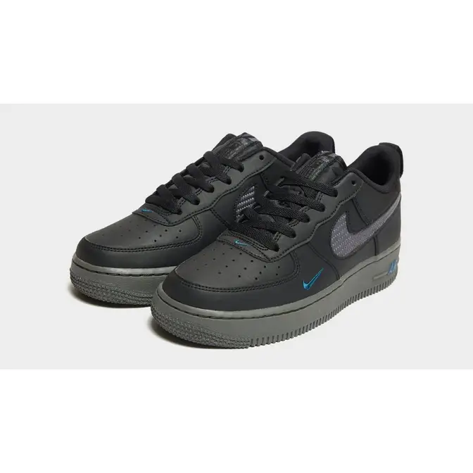 Black and blue outlet air force 1 low