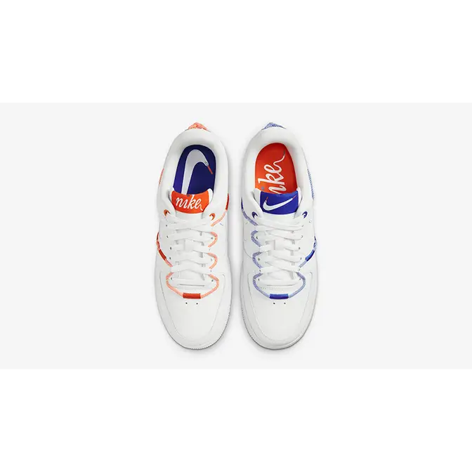 Nike air force 1 white orange blue best sale