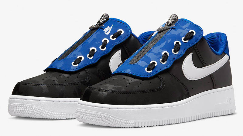 Nike Air Force 1 Low Shroud Black Blue DC8875-001 front