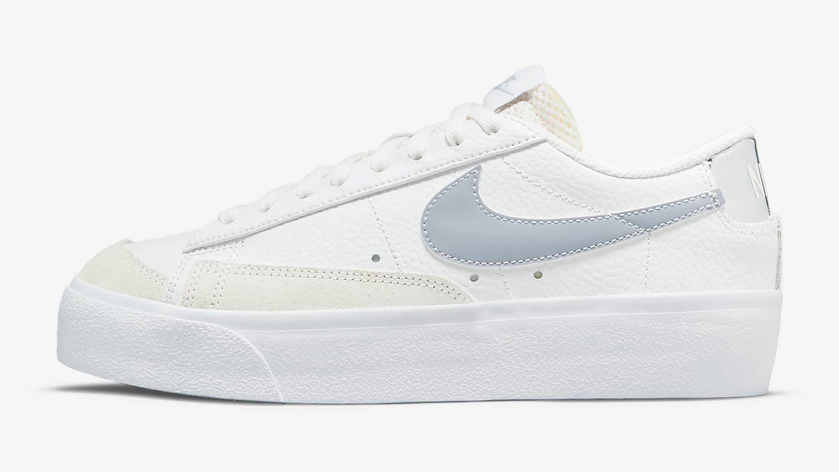 Nike Blazer Platform White Silver