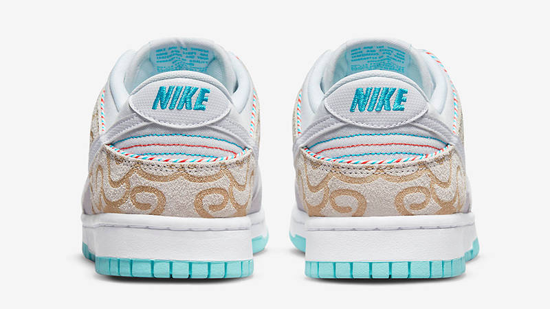 Nike Dunk Low Barber Shop White Grey DH7614-500 Back