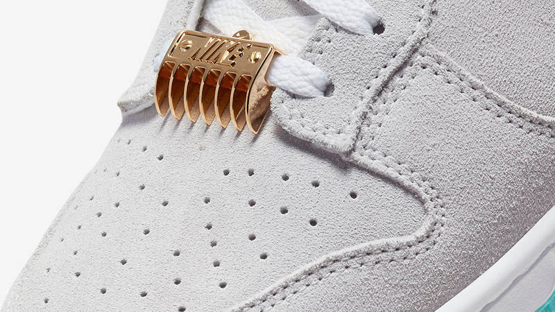 Nike Dunk Low Barber Shop White Grey DH7614-500 Detail