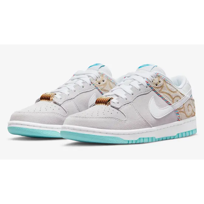 Nike Dunk Low White Barber Shop | Where To Buy | DH7614-500 | The Sole ...