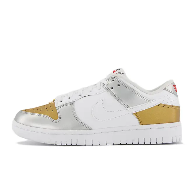 Nike Dunk Low Gold White Silver Red | Where To Buy | DH4403-700 | The ...