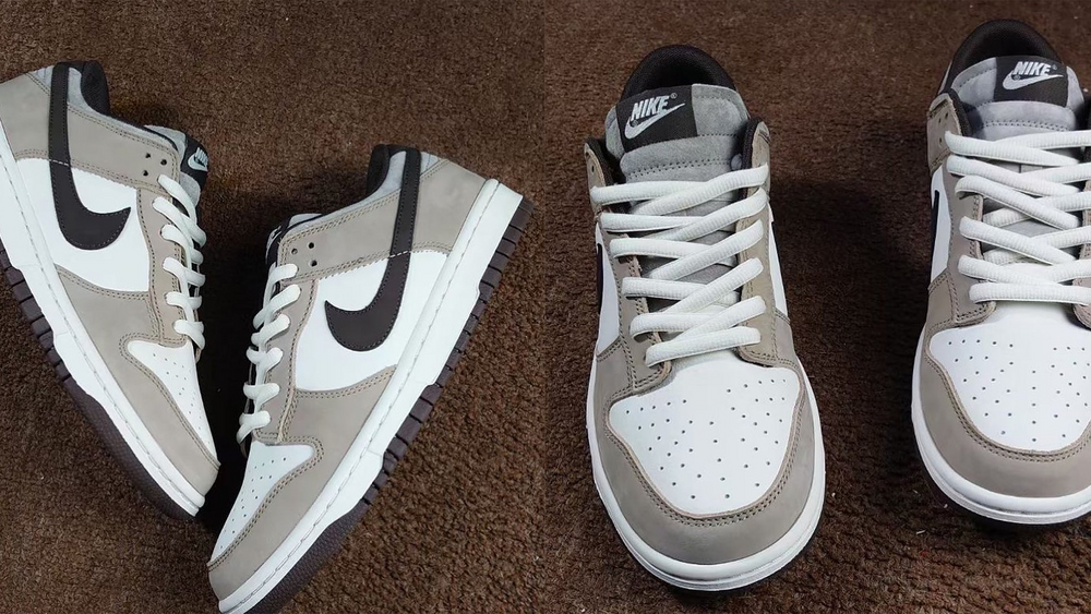Nike Dunk Low White Grey Brown