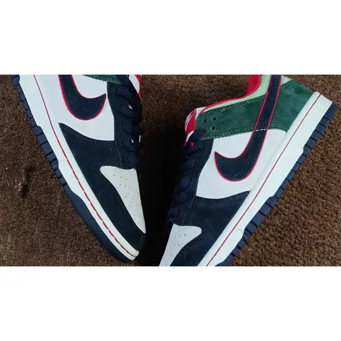 Green and hotsell red nike dunks