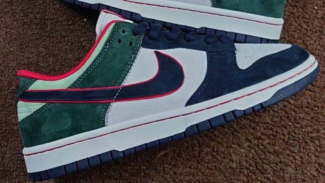 Nike Dunk Low Navy Green Red First Look Top