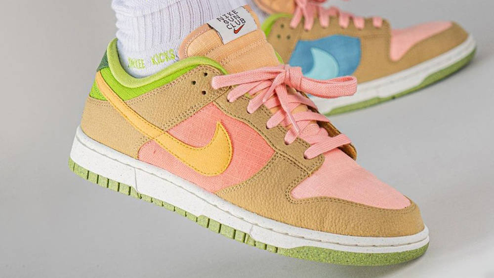 Image via yankeekicks Nike Dunk Low Nike Sun Club Colourway