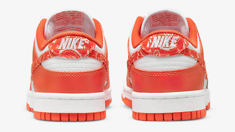 Nike Dunk Low Orange Paisley DH4401-103 Back