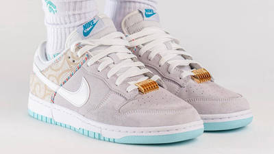 Nike Dunk Low White Barber Shop DH7614-500 Front