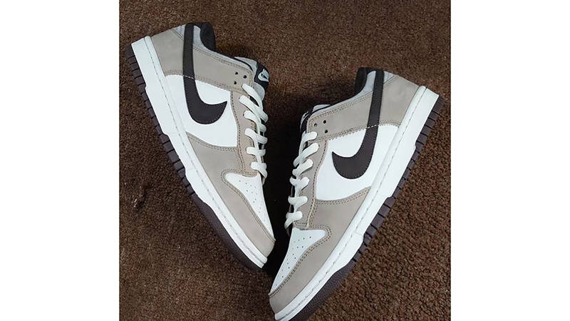 Nike Dunk Low White Grey Brown Side 2