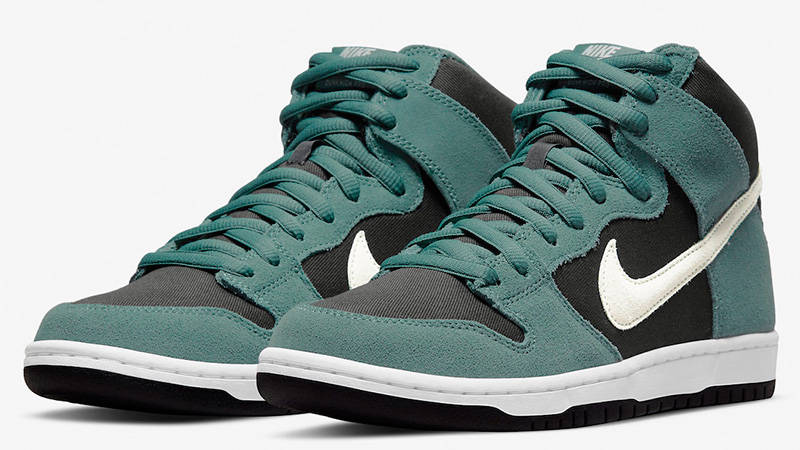 Nike SB Dunk High Air Zoom Black Green DQ3757-300 front