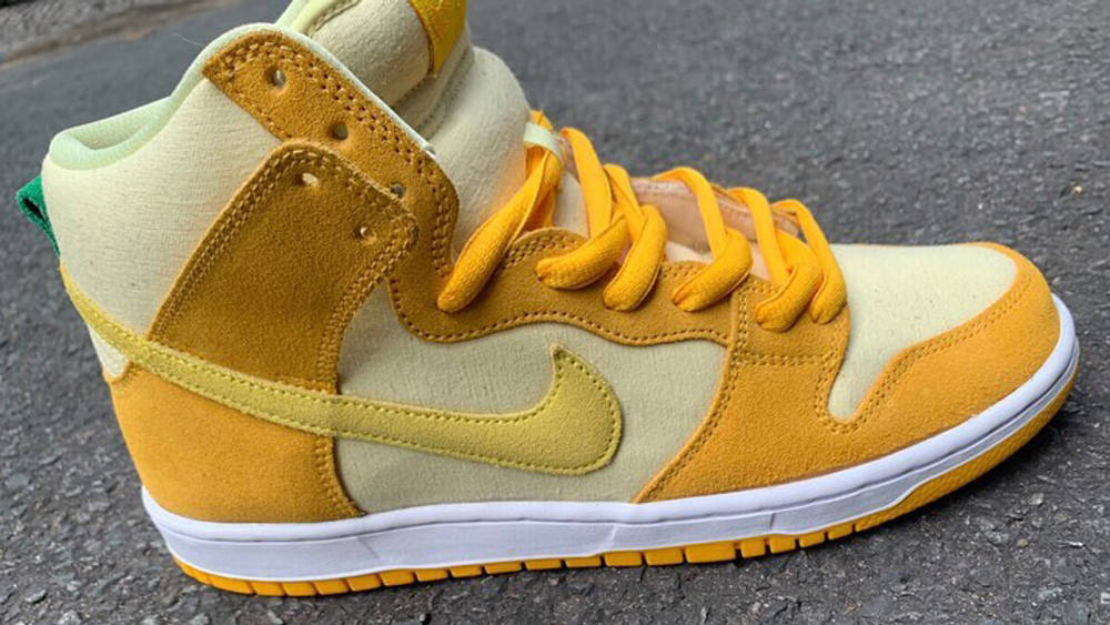 Image via pvasneakers Nike SB Dunk High Pineapple Colourway