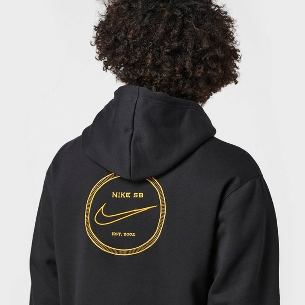 Nike SB Embroidered Hoodie Black The Sole Supplier