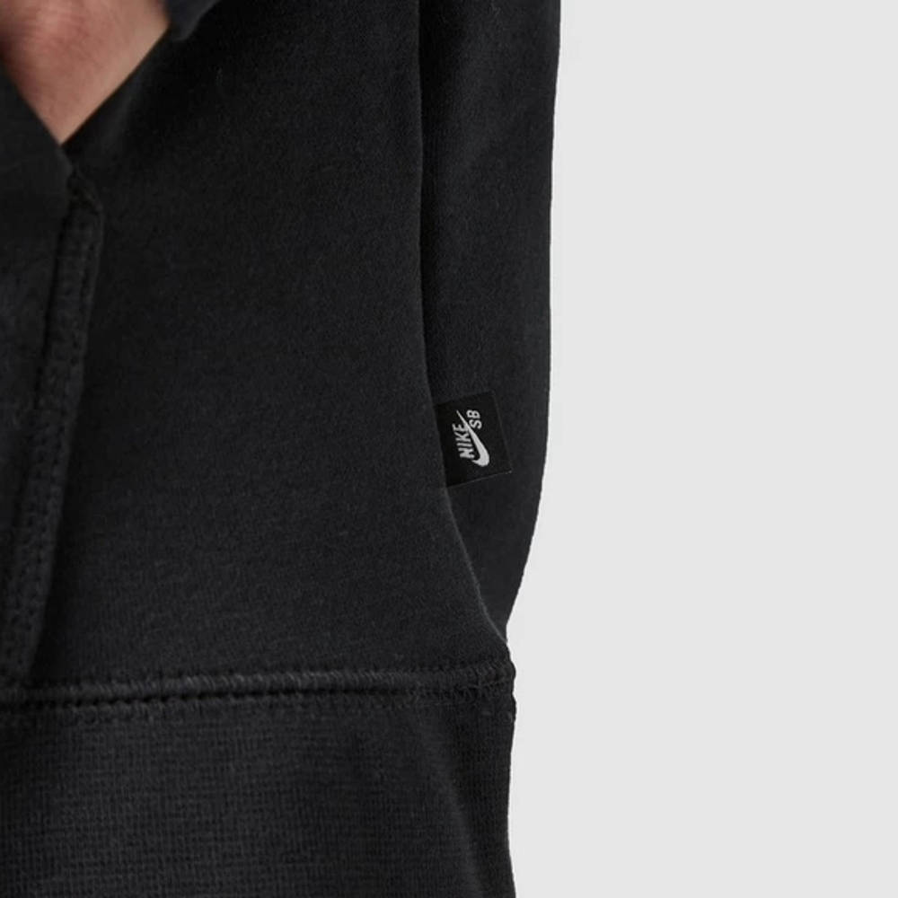 Nike SB Embroidered Hoodie Black The Sole Supplier