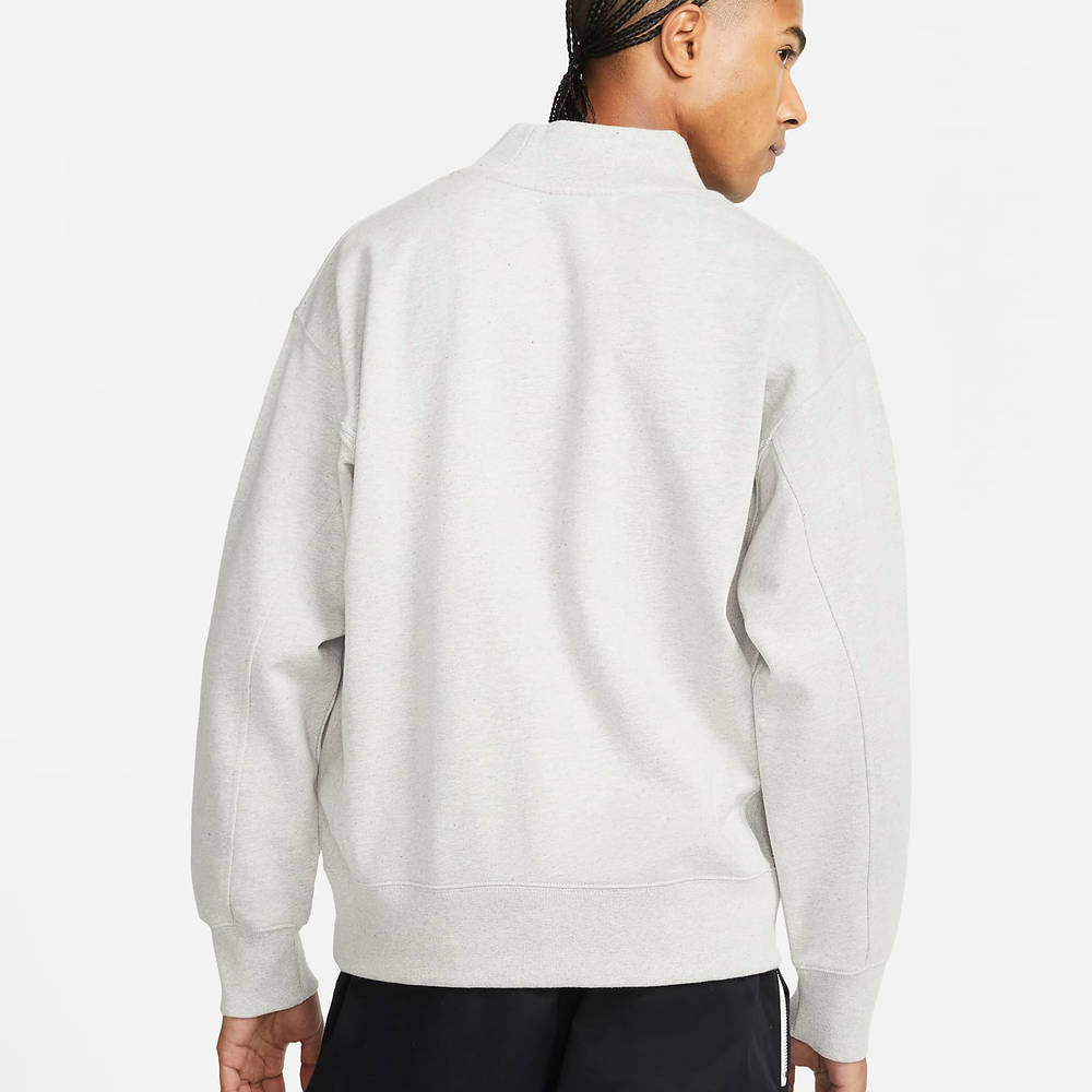 Nike Sportswear Mock-Neck Overshirt - Grey Heather | The Sole Supplier