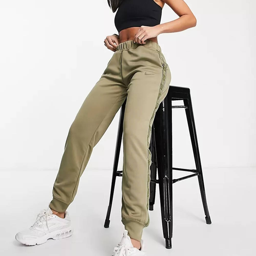 Nike Swoosh Tape Joggers Khaki The Sole Supplier