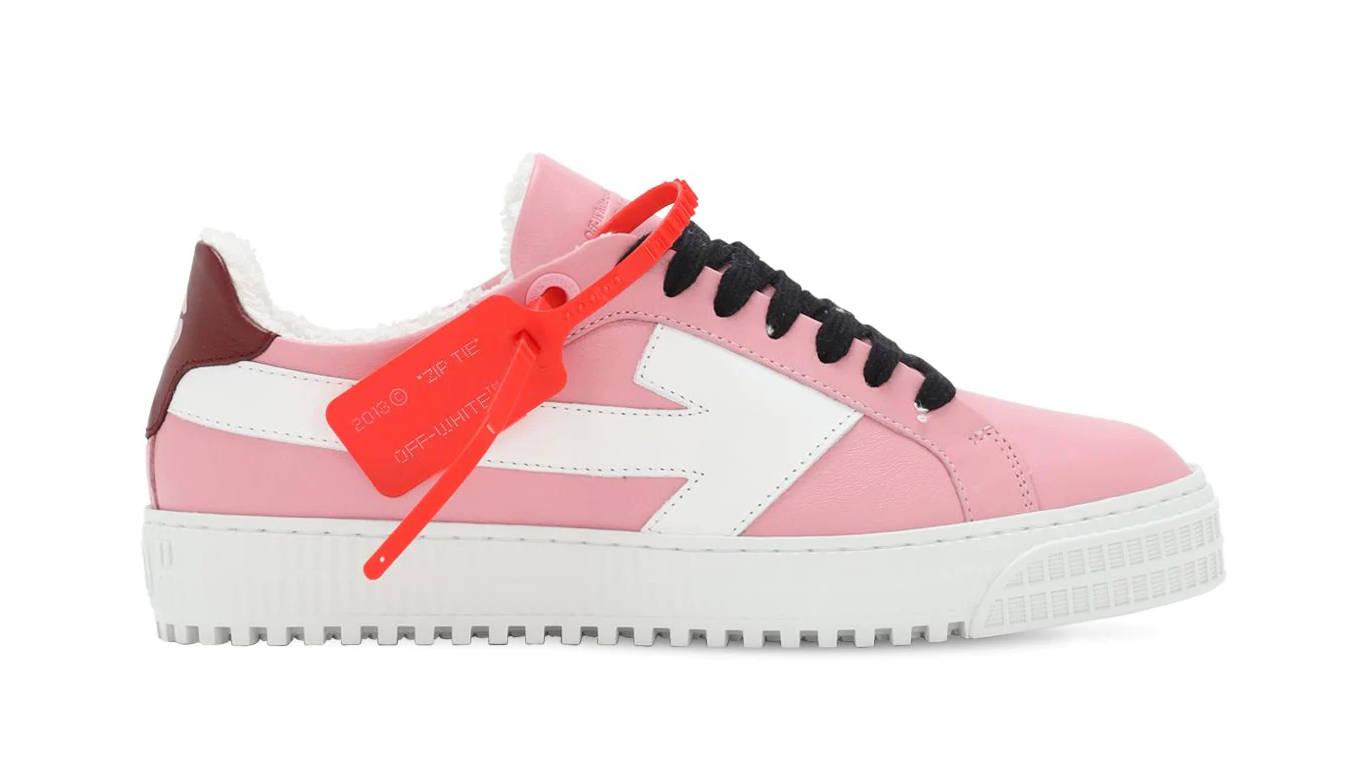 Off-White Arrow Leather Low Pink